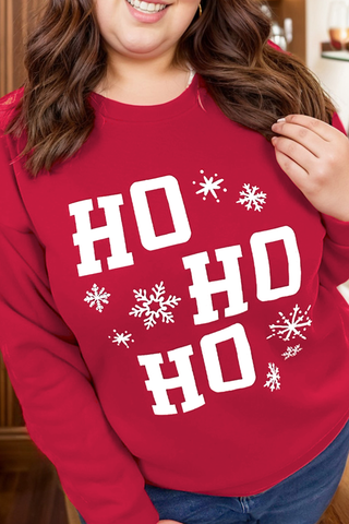 Fiery Red Christmas "Ho Ho Ho" Sweatshirt