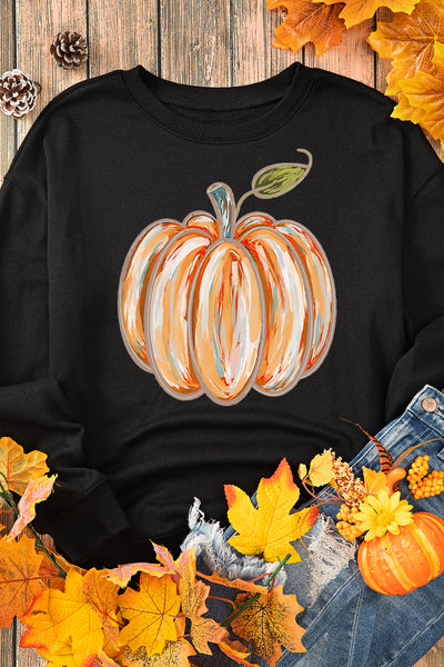 Black "Artistic Pumpkin"Sweatshirt