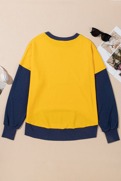 Thumbhole Block Sweatshirt