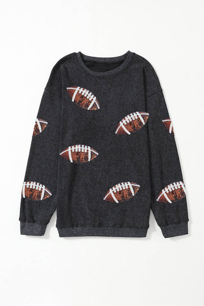 Sequin Football Sweatshirt