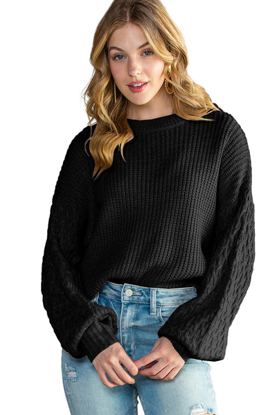 Chunky Knit Shoulder Drop Sweater