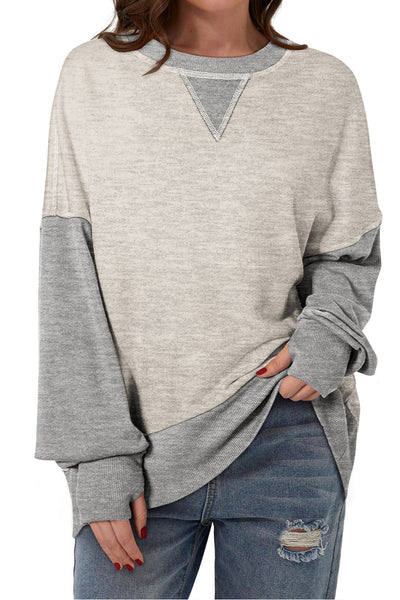 Thumbhole Block Sweatshirt