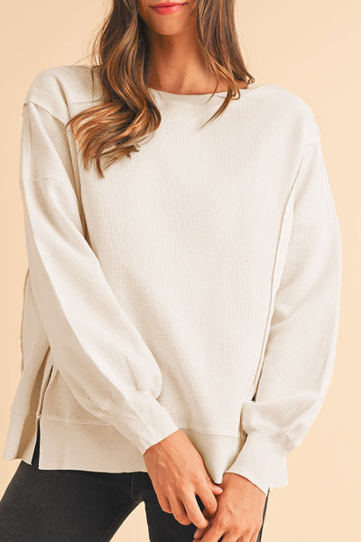 Oversized Bishop Knit Split Sleeve Sweatshirt