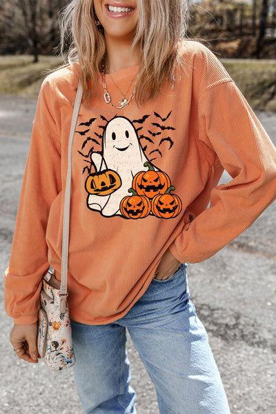 Orange "Halloween Spirit Ghost" Sweatshirt