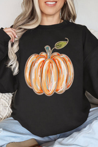 Black "Artistic Pumpkin"Sweatshirt