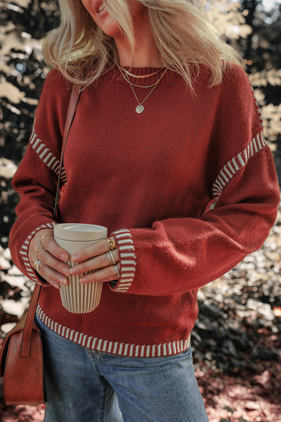 Knit Red Dahlia Sweater