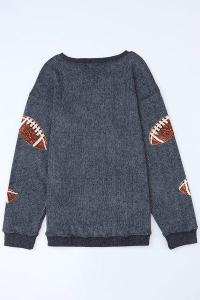 Sequin Football Sweatshirt