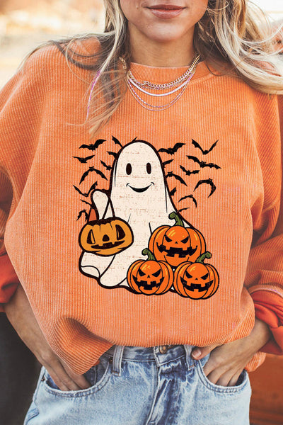 Orange "Halloween Spirit Ghost" Sweatshirt