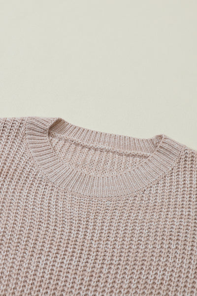 Chunky Knit Shoulder Drop Sweater