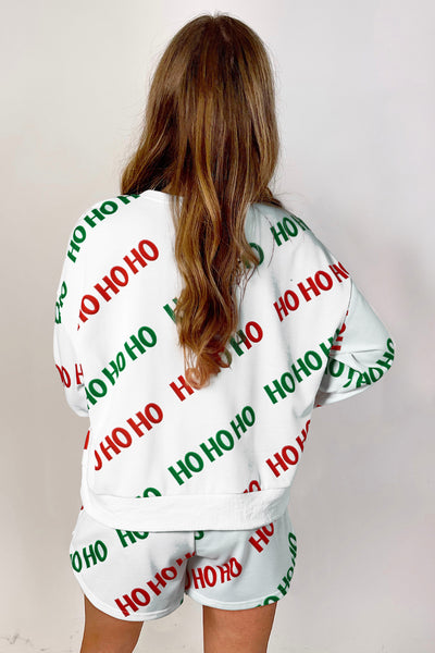 White Christmas "HO HO HO" Pajama Set