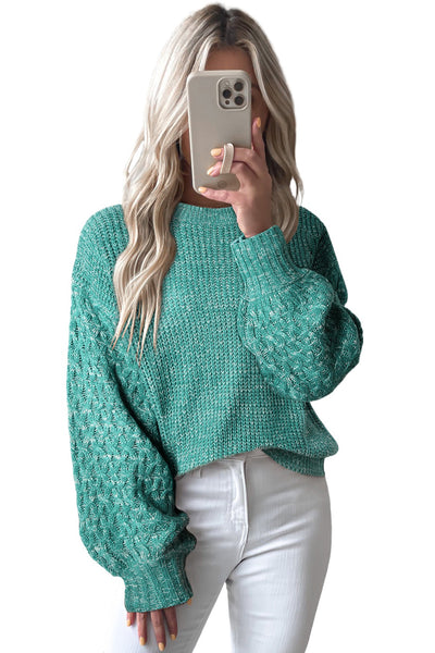 Chunky Knit Shoulder Drop Sweater