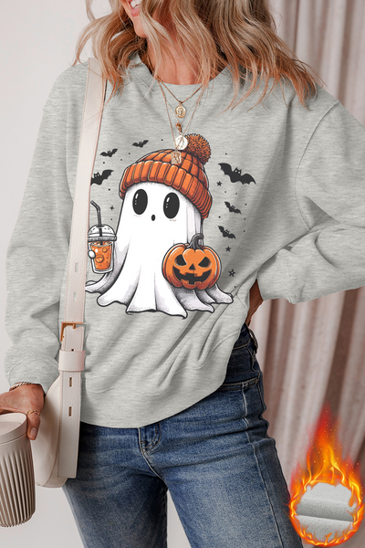 Gray "Coffee Date Ghost" Sweatshirt