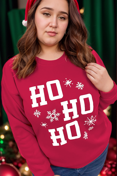 Fiery Red Christmas "Ho Ho Ho" Sweatshirt