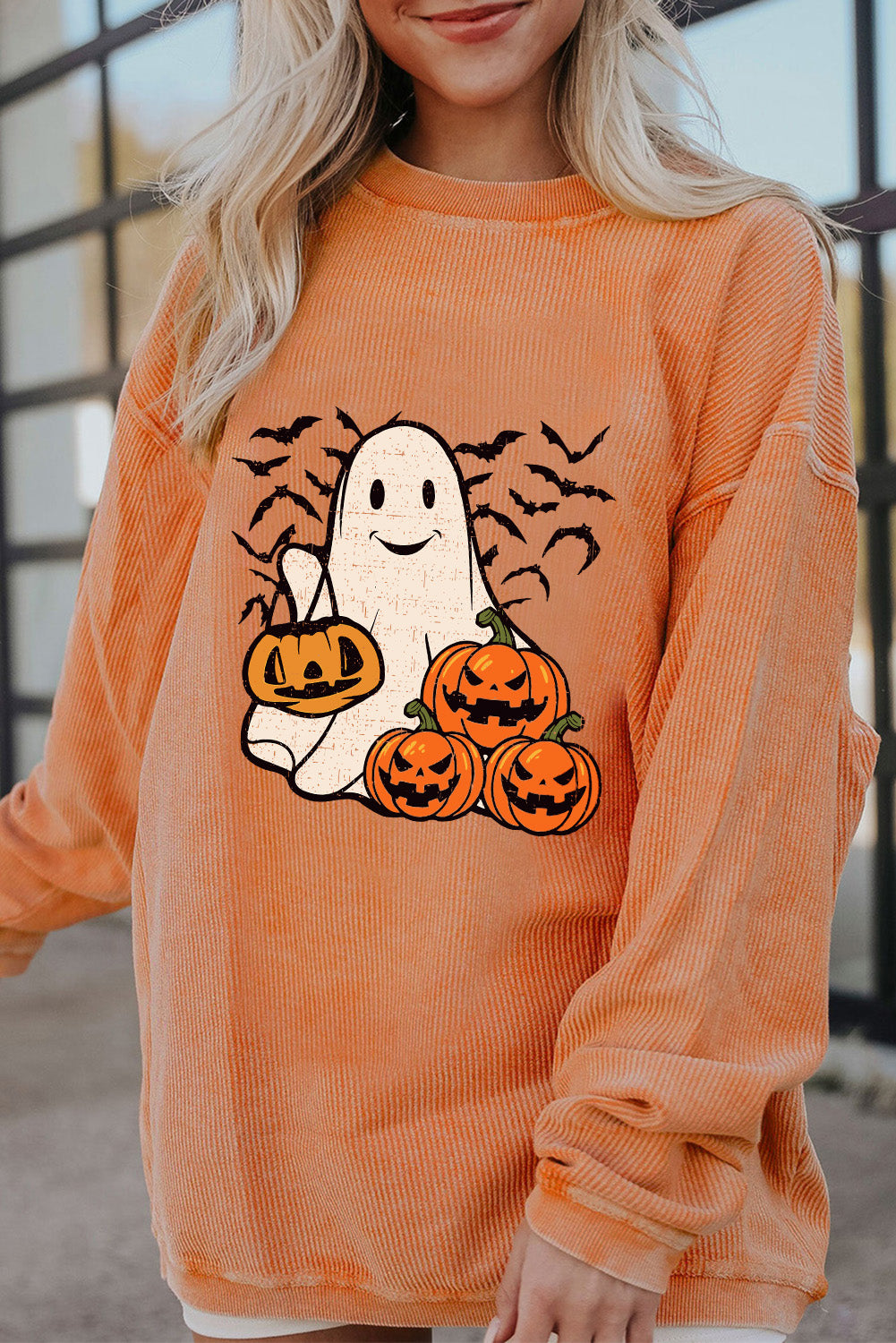 Orange "Halloween Spirit Ghost" Sweatshirt