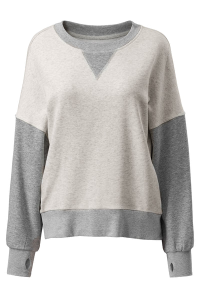 Thumbhole Block Sweatshirt