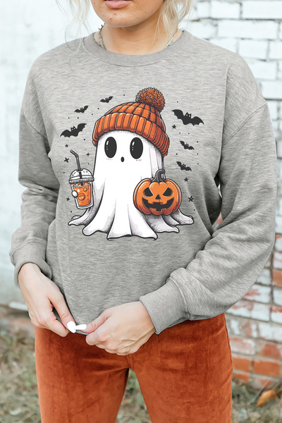 Gray "Coffee Date Ghost" Sweatshirt