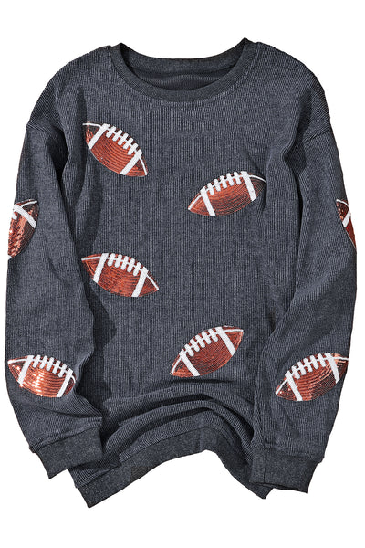 Sequin Football Sweatshirt