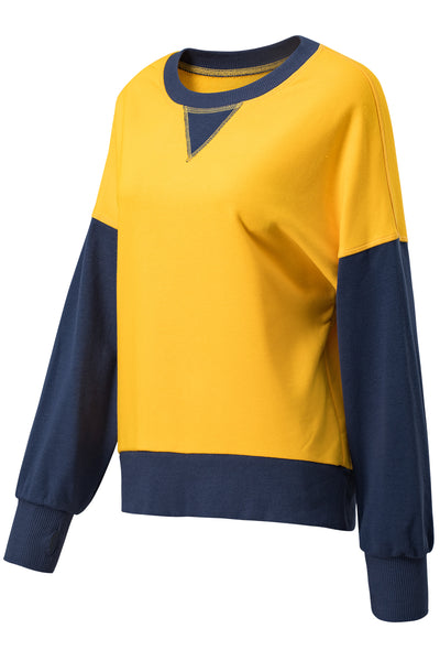 Thumbhole Block Sweatshirt