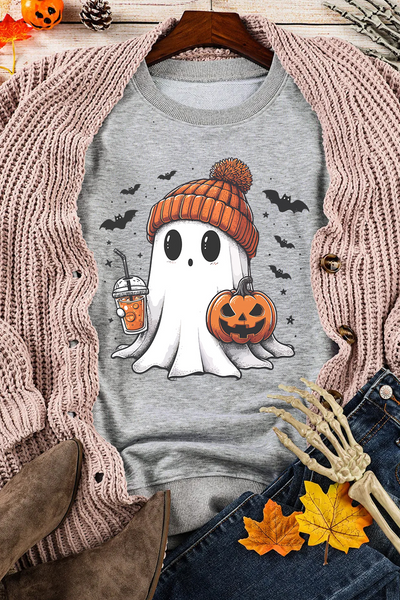 Gray "Coffee Date Ghost" Sweatshirt