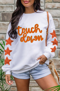 Glittering "Touch Down" Sweatshirt