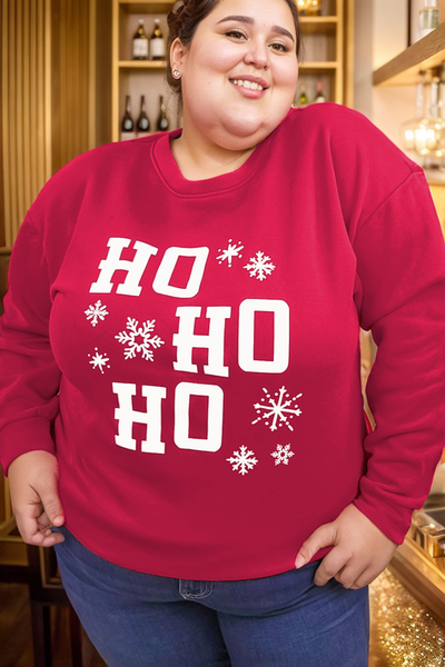 Fiery Red Christmas "Ho Ho Ho" Sweatshirt