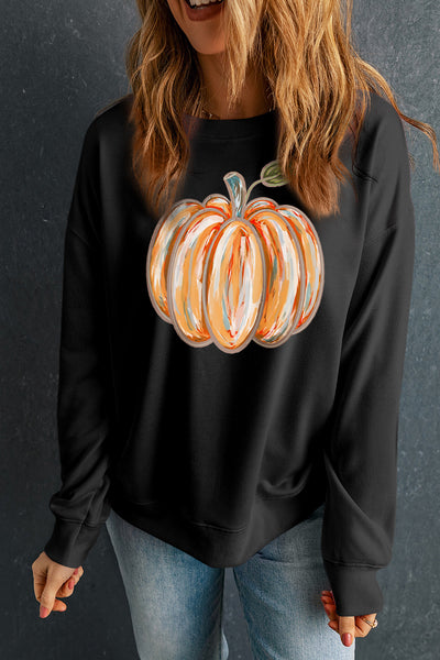 Black "Artistic Pumpkin"Sweatshirt