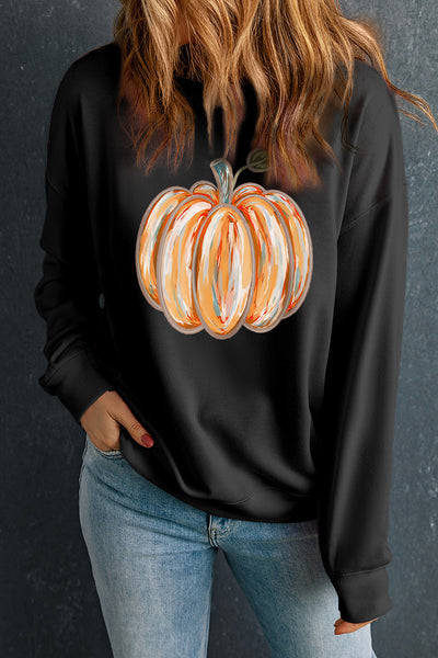 Black "Artistic Pumpkin"Sweatshirt