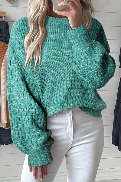 Chunky Knit Shoulder Drop Sweater