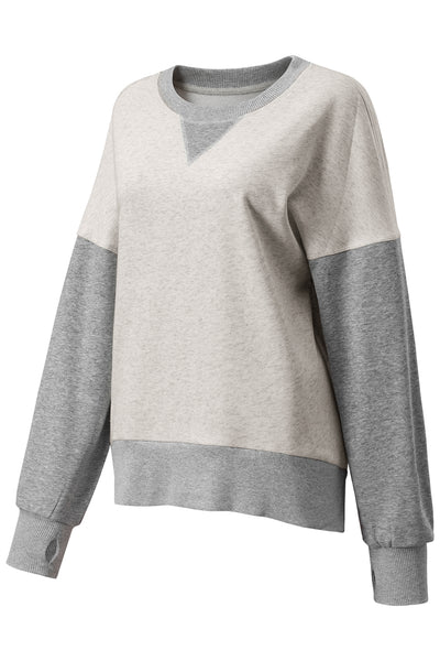 Thumbhole Block Sweatshirt