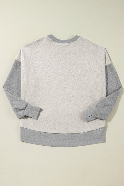 Thumbhole Block Sweatshirt