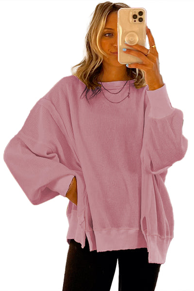 Oversized Bishop Knit Split Sleeve Sweatshirt