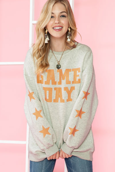 "Game Day" Lettering Sweatshirt