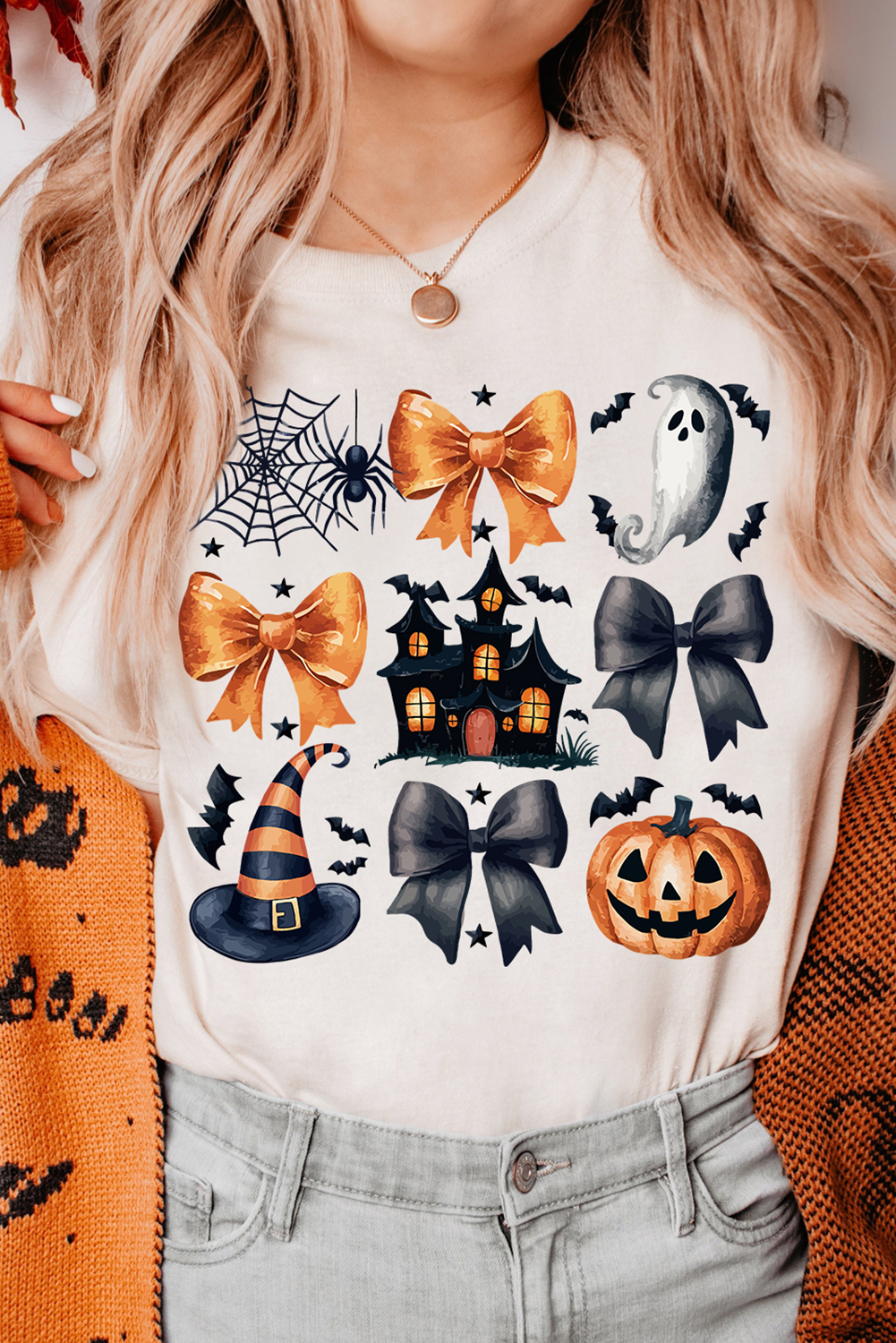 Criss Corss Halloween Pattern T-Shirt