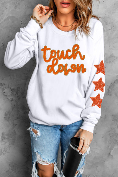 Glittering "Touch Down" Sweatshirt