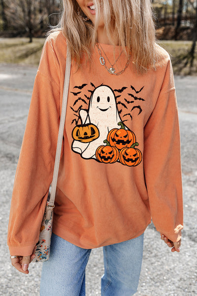 Orange "Halloween Spirit Ghost" Sweatshirt