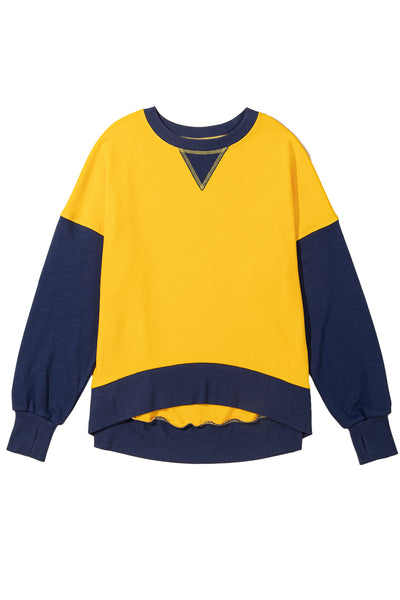 Thumbhole Block Sweatshirt