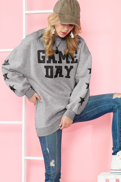 "Game Day" Lettering Sweatshirt