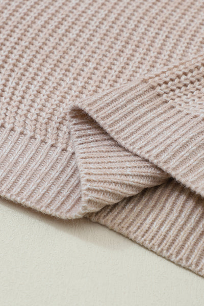 Chunky Knit Shoulder Drop Sweater