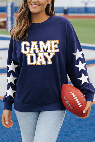 Navy Blue "GAME DAY" Pullover Sweatshirt