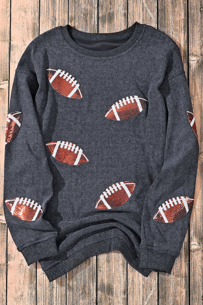 Sequin Football Sweatshirt