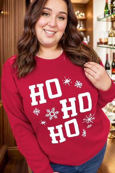 Fiery Red Christmas "Ho Ho Ho" Sweatshirt