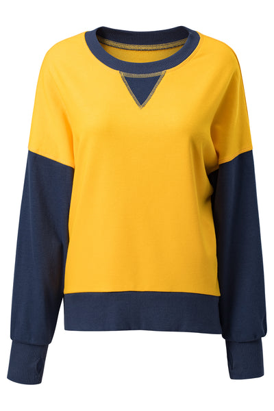 Thumbhole Block Sweatshirt