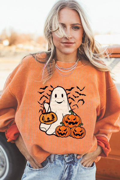 Orange "Halloween Spirit Ghost" Sweatshirt