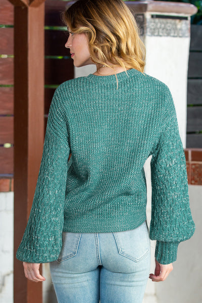 Chunky Knit Shoulder Drop Sweater