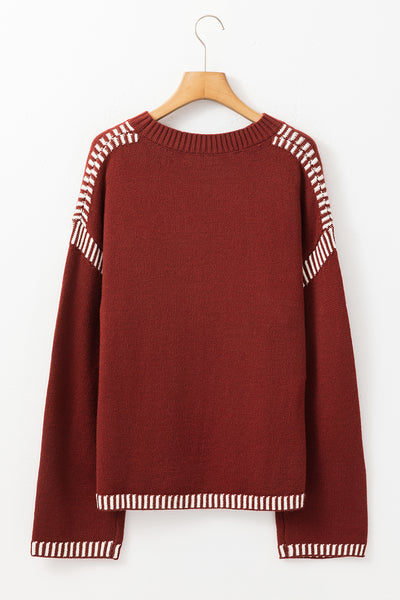 Knit Red Dahlia Sweater