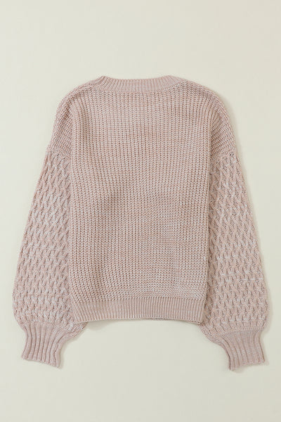 Chunky Knit Shoulder Drop Sweater