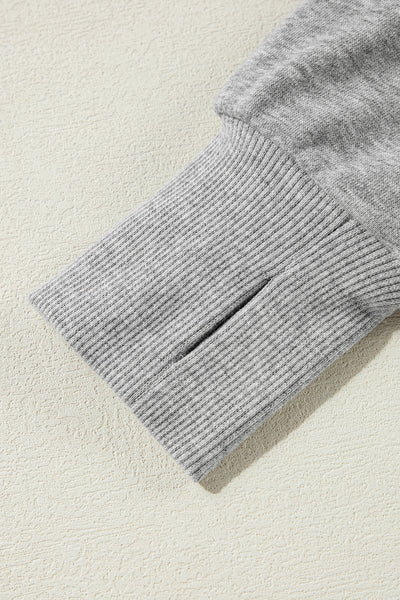 Thumbhole Block Sweatshirt