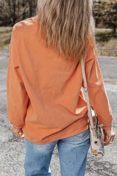 Sequin Pumpkin Graphic Sweatshirt