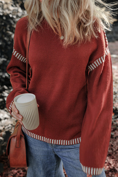 Knit Red Dahlia Sweater