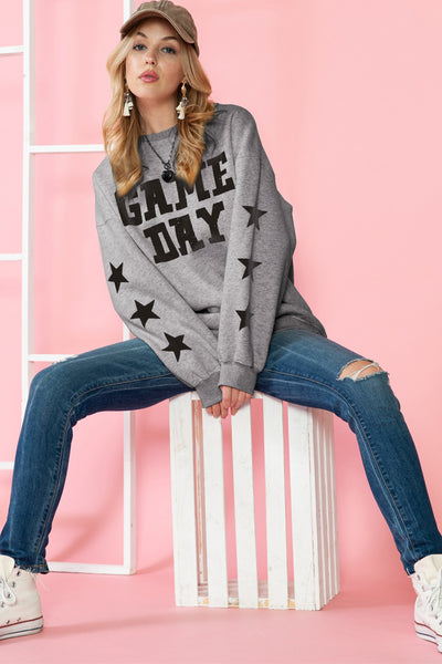 "Game Day" Lettering Sweatshirt